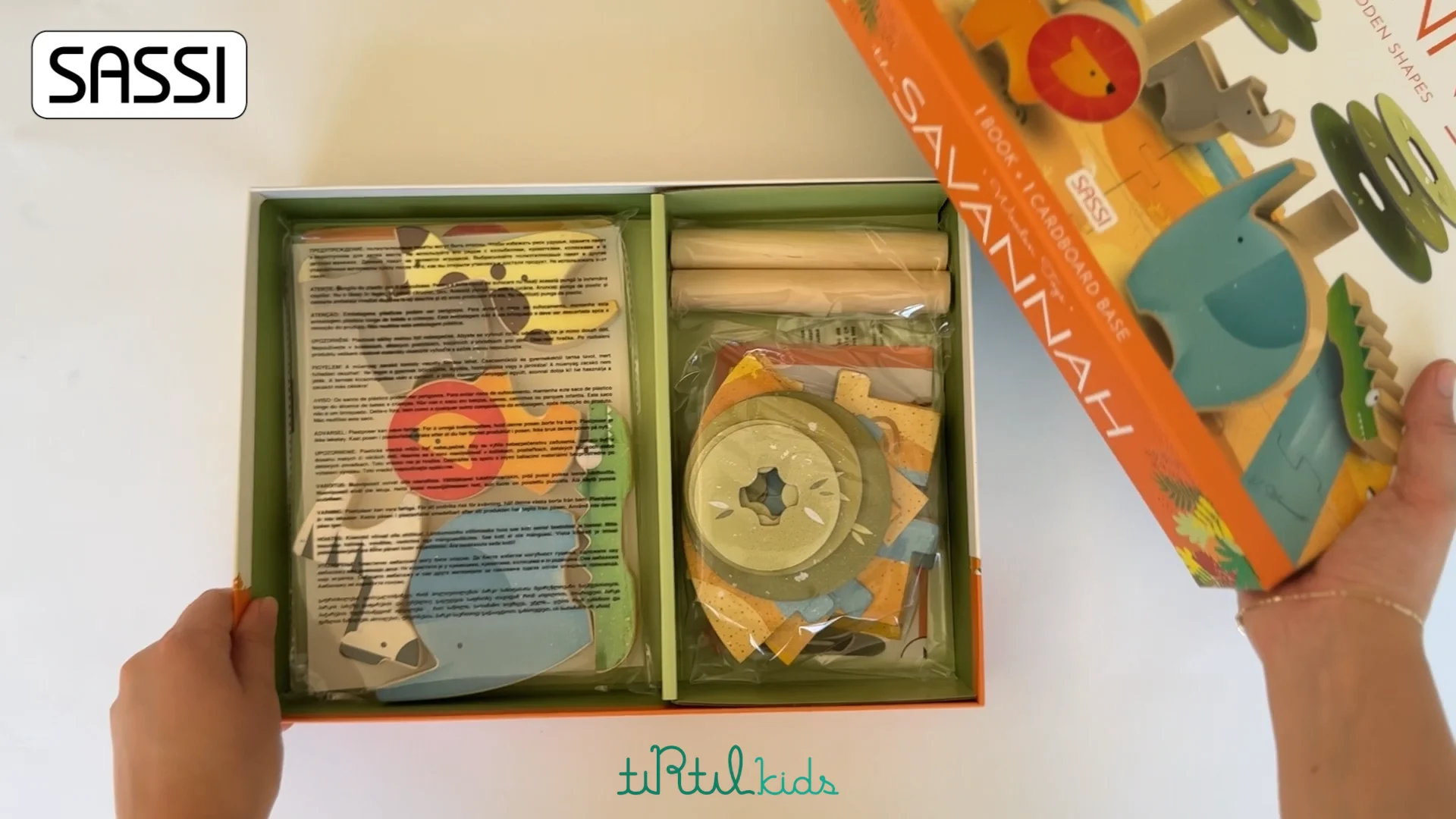 Sassi Ahşap Puzzle ve Kitap Seti – Eğlenceli ve Eğitici Öğrenme