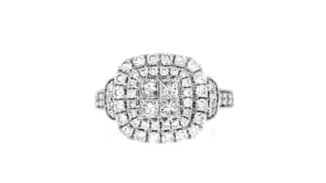 C. 2010 Vintage 2.05 ct. t.w. Diamond Cluster Ring in 14kt White Gold