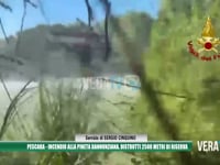 Pescara - Incendio nella pineta dannunziana, distrutti 2500 metri quadri di riserva