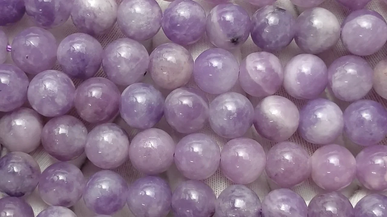 ジェムレピドライト レピドライト ラウンド8mm 1連｜天然石ビーズの卸問屋・通販