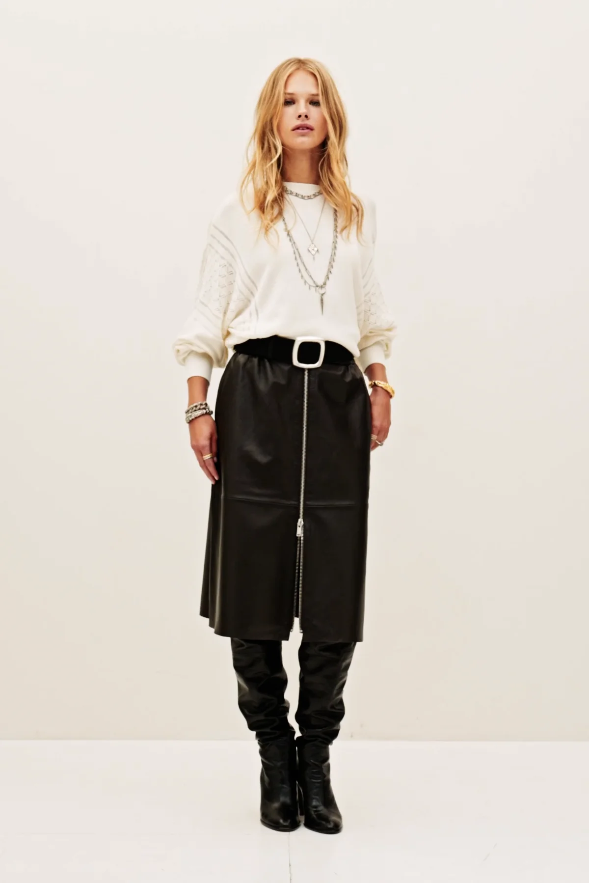 Openwork Knit Sweater Jassida Off-White // ba&sh US