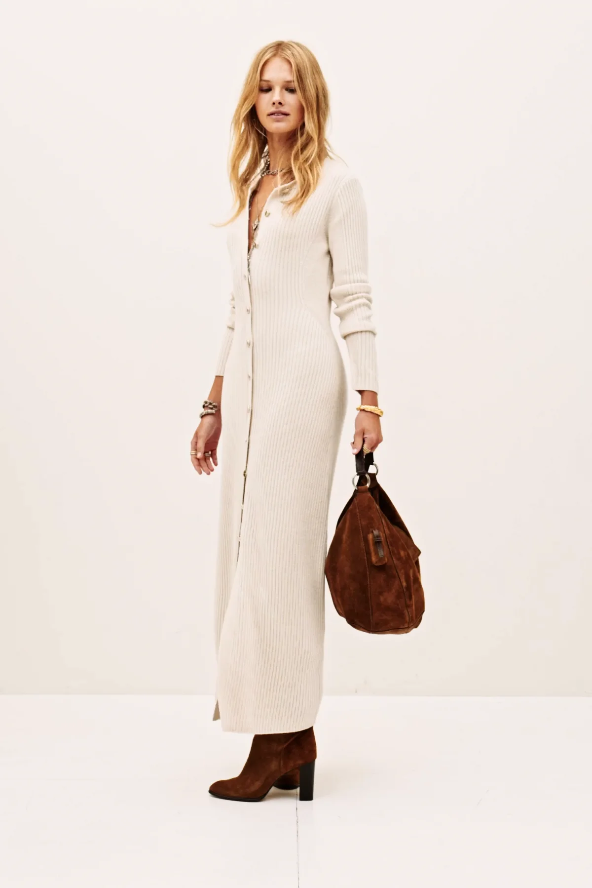 Knitted Maxi Dress Anisa Beige // ba&sh US