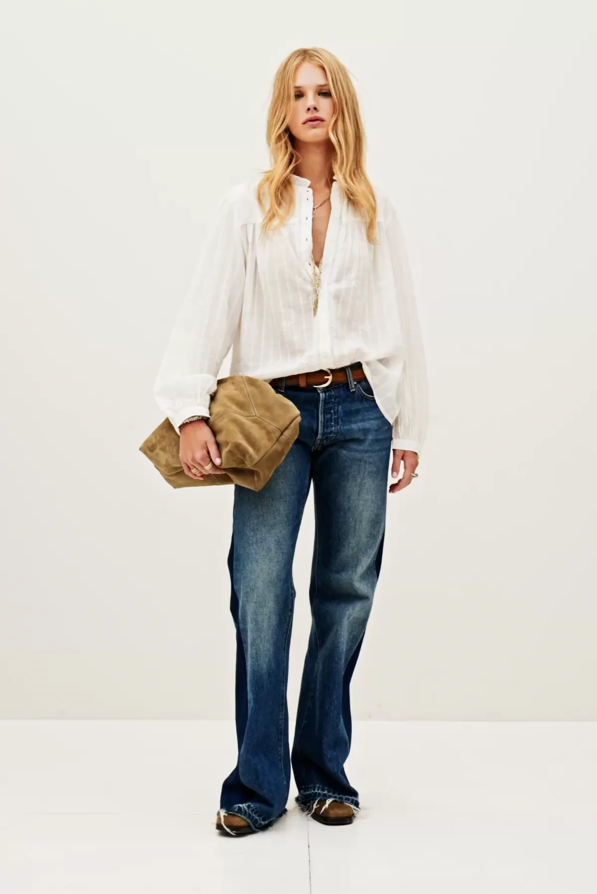 Embroidered Blouse Melody Off-White // ba&sh US