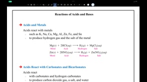 صورة الدرس: Reactions of Acids and Bases