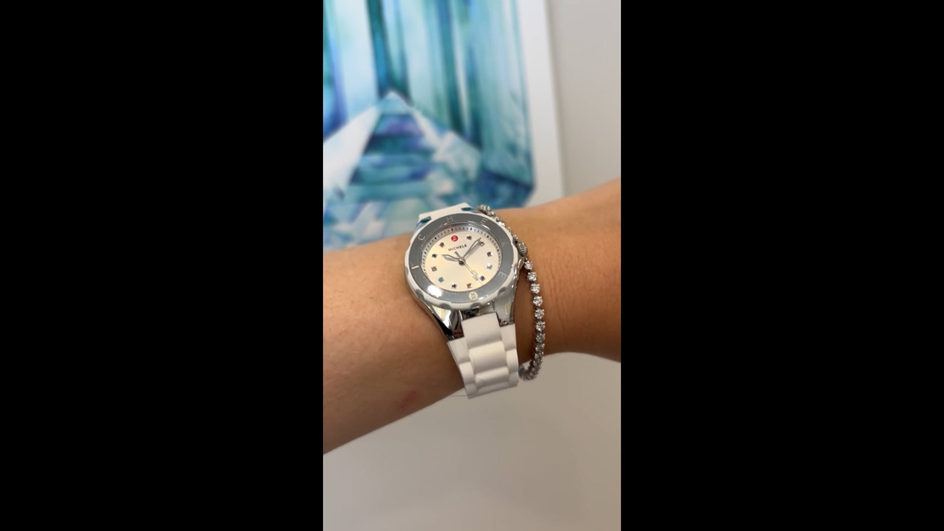 Michele Tahitian Jelly Bean Watch White Steel Silicone Box & Card MW12P000001 s-l1600.jpg main image 3
