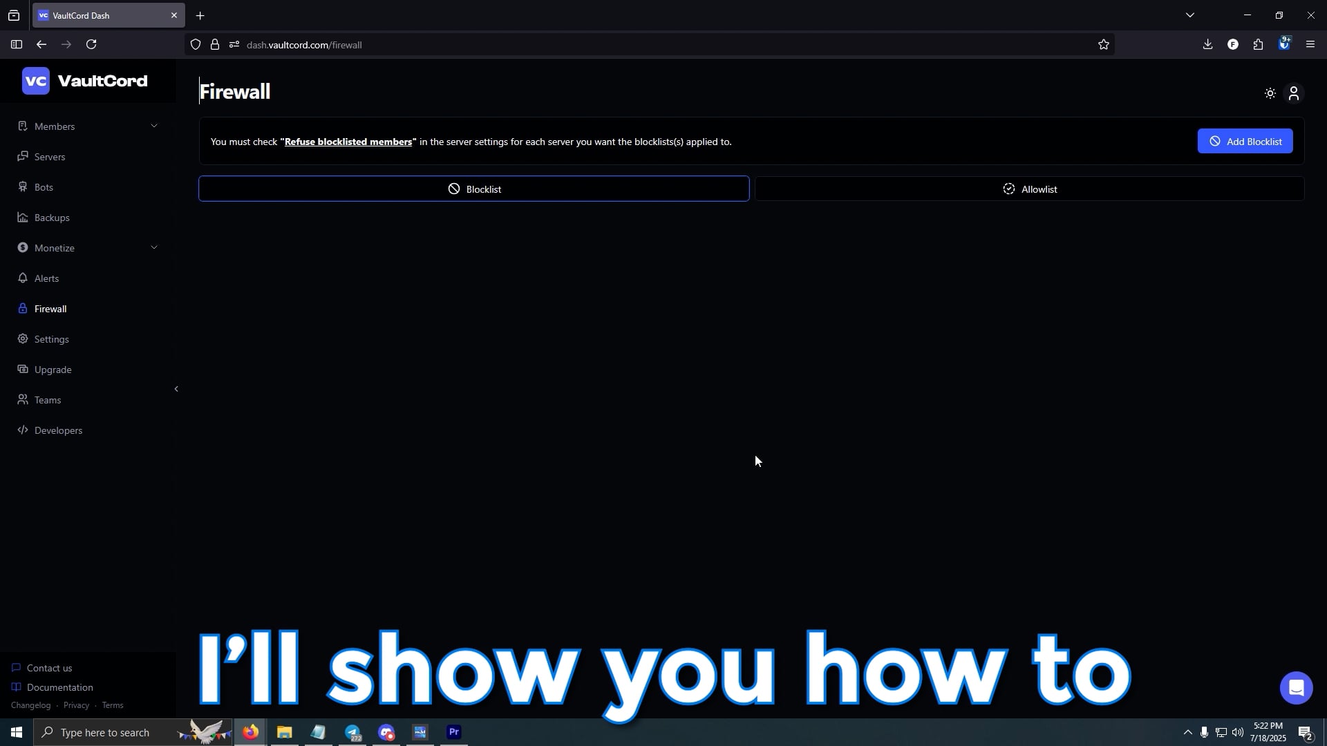 VaultCord firewall tutorial