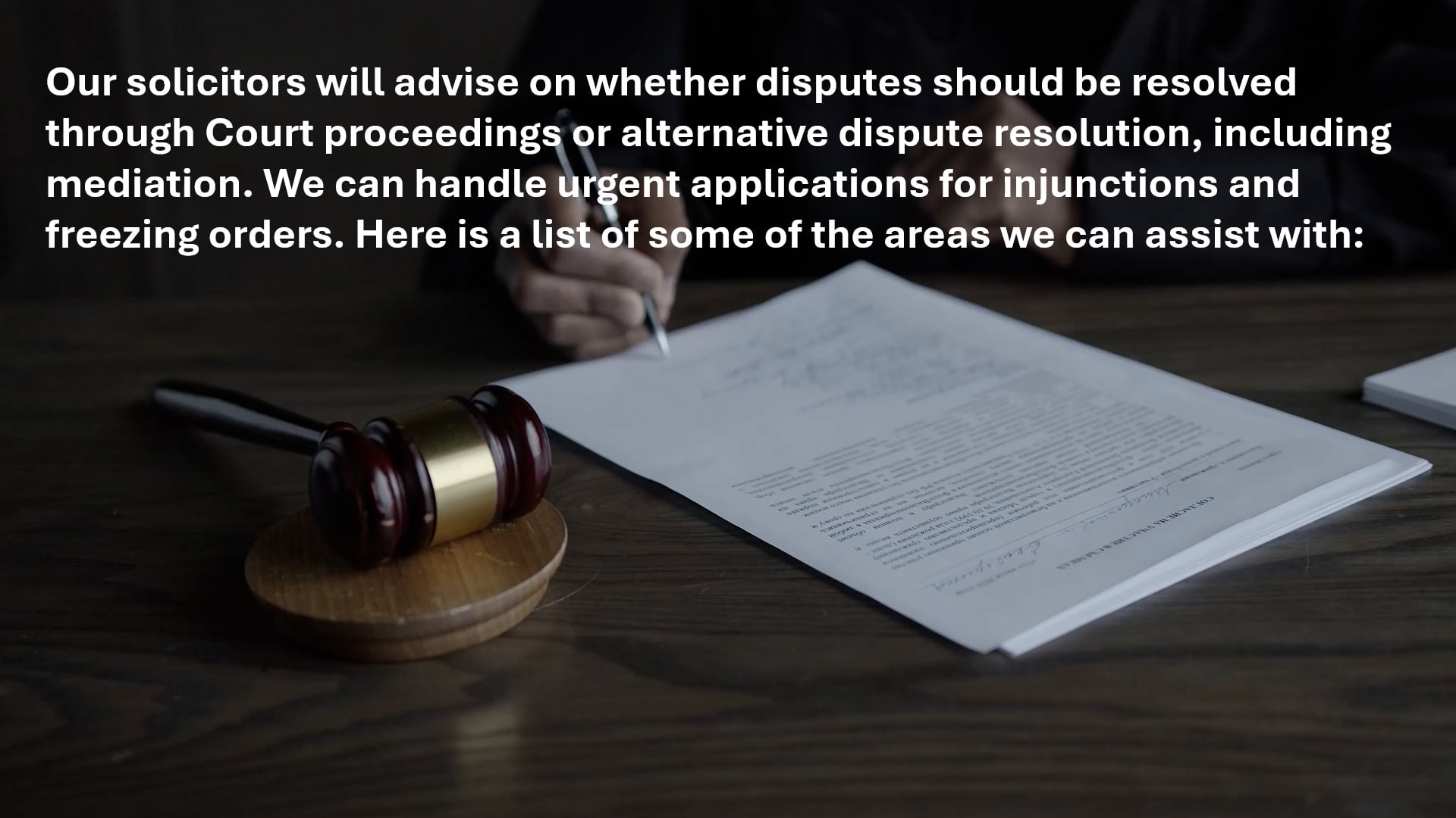 Litigation & Dispute Resolution