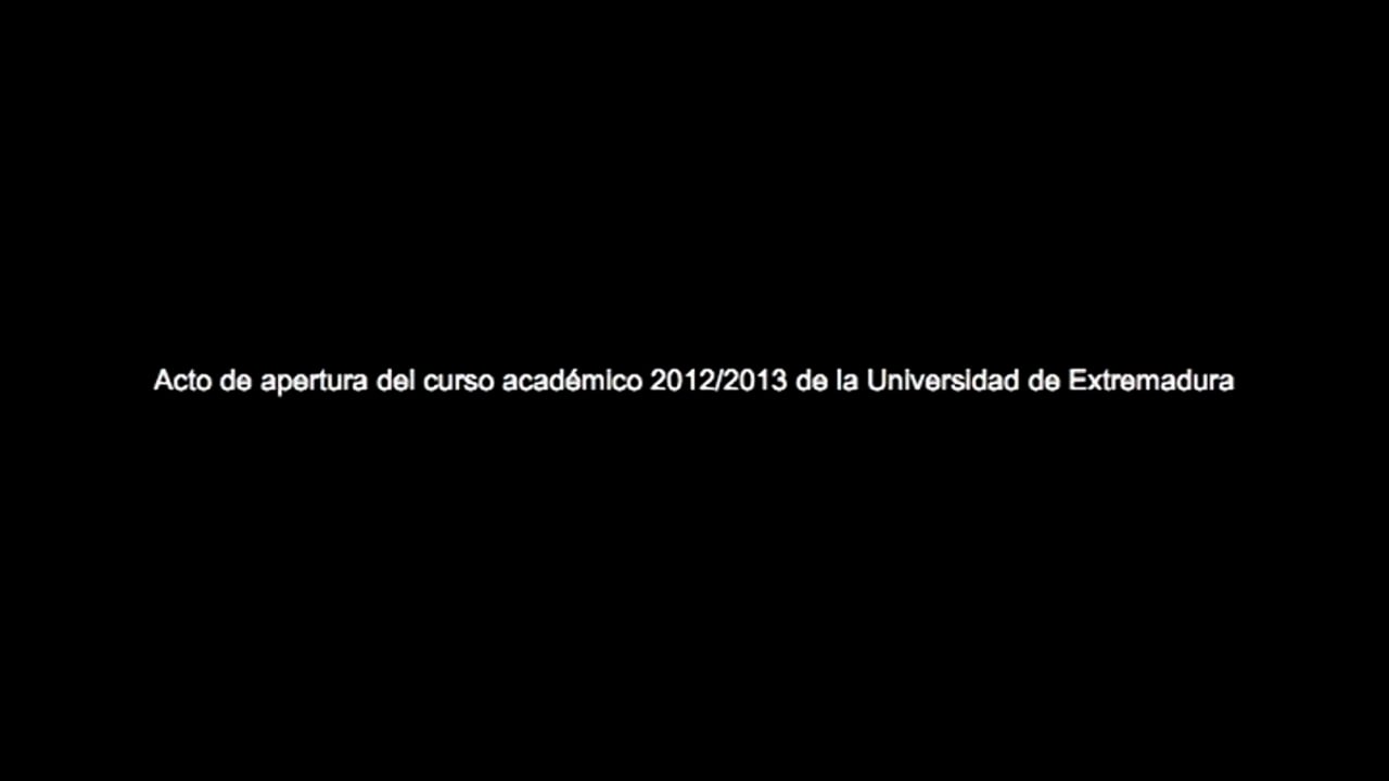Acto de Apertura del Curso Universitario 2012-2013 Cáceres