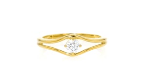 .25 Carat Lab-Grown Diamond Open Ring in 18kt Gold Vermeil