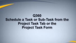 Schedule a Project Task