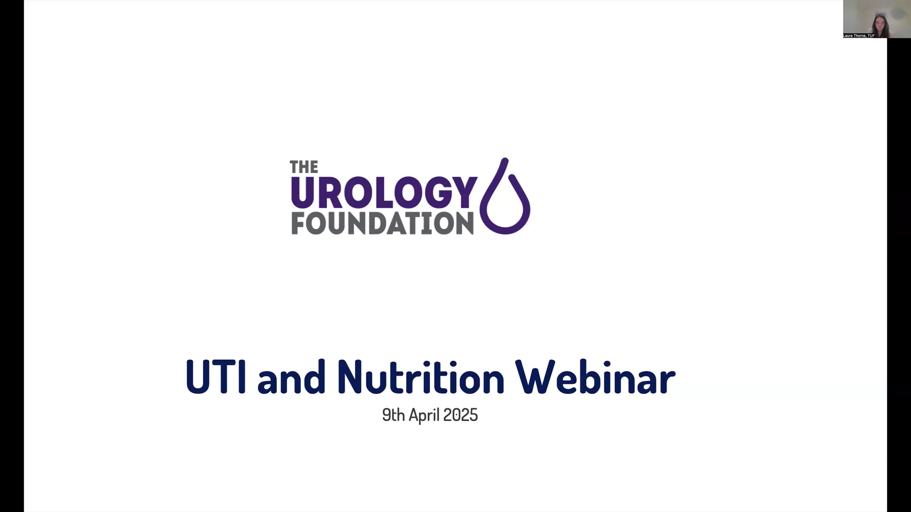 Urology Foundation - UTI & Nutrition Webinar 10 Apr 25