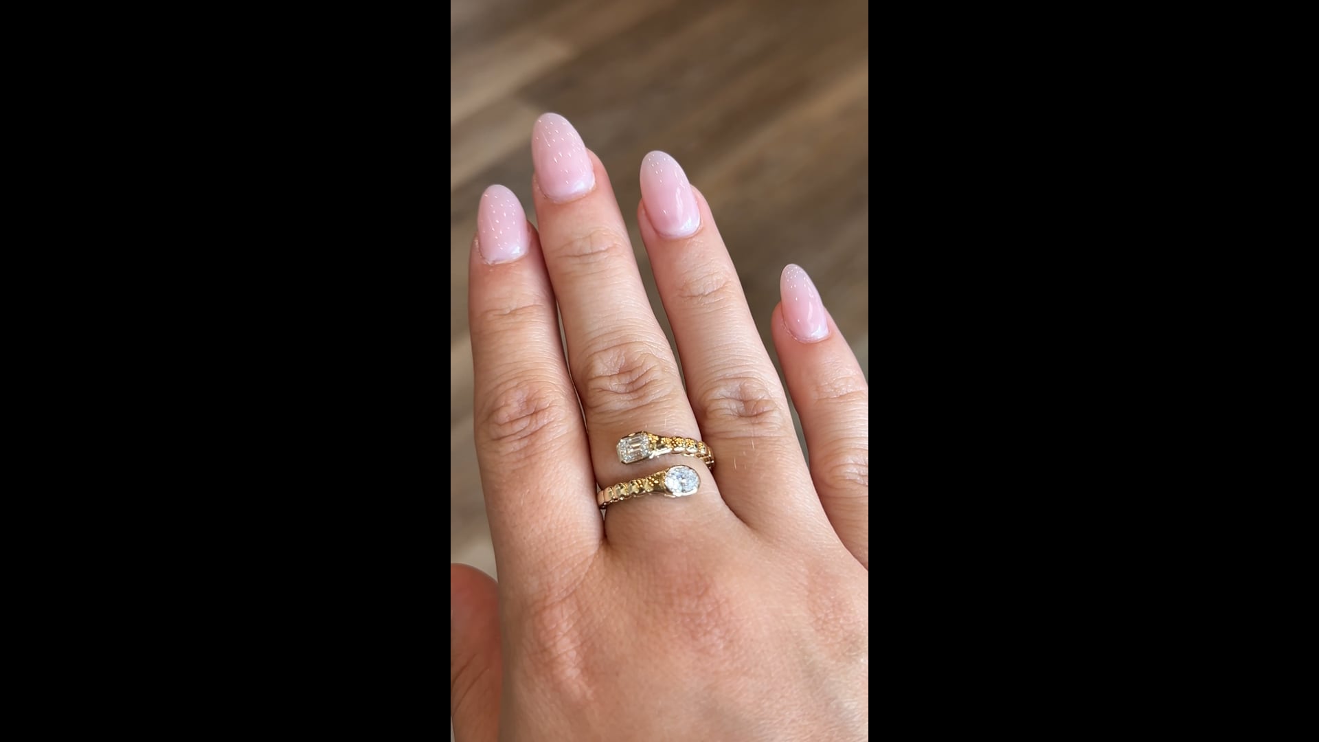 81 Toi et Moi Snake Cocktail Ring in 14k Yellow Gold