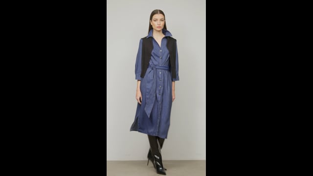 Vestido Midi em Tecido Jeans Julia
