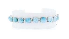 Larimar Tennis Bracelet in Sterling Silver