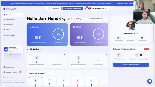 LinkedIn Automatisierung step 1