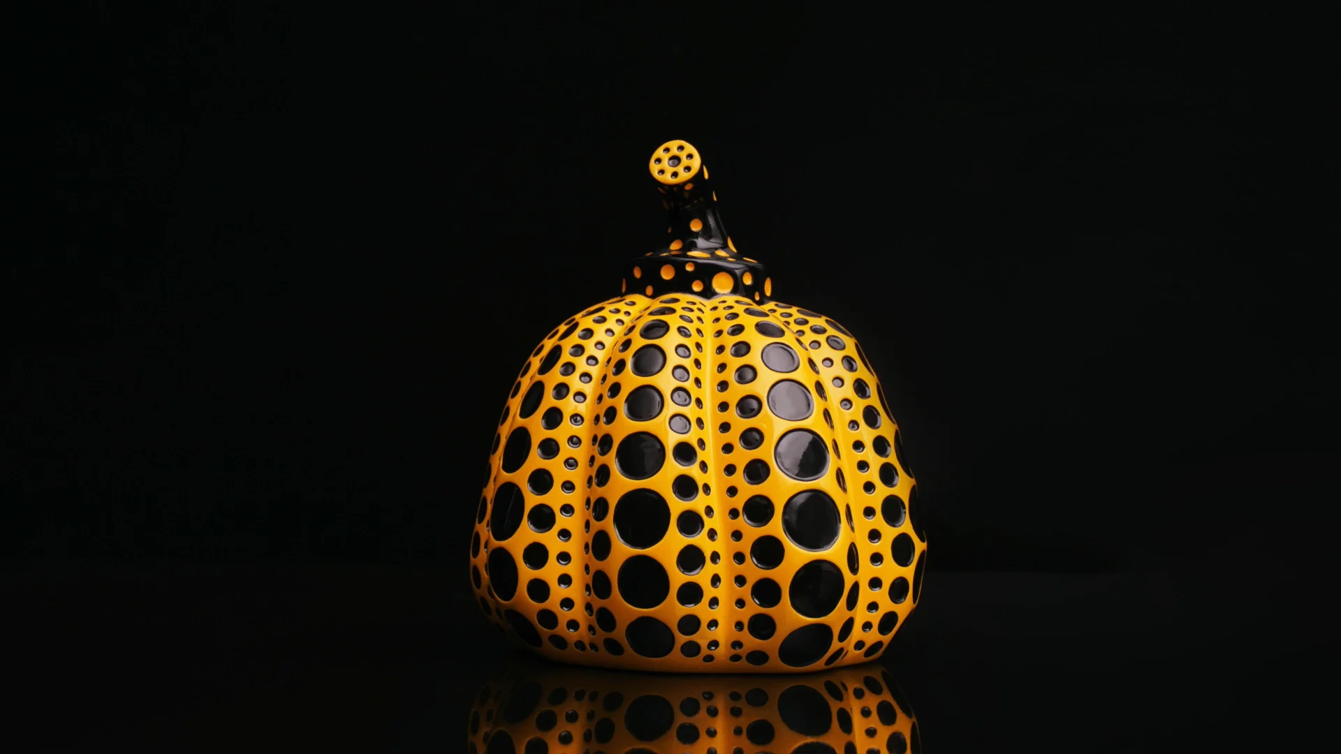Yayoi Kusama | 'Pumpkin' Yellow/Black Sculpture (2016