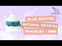 Blue Apatite Natural Crystal Bracelet – 8mm