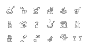 Animated Kitchen Icon Art Set, an Outline Icon by Prosymbols (Thumbnail 4 of 4)