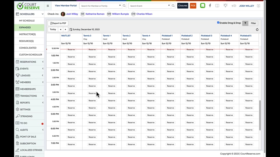 Simple Facility Setup for Lessons and Pro Management