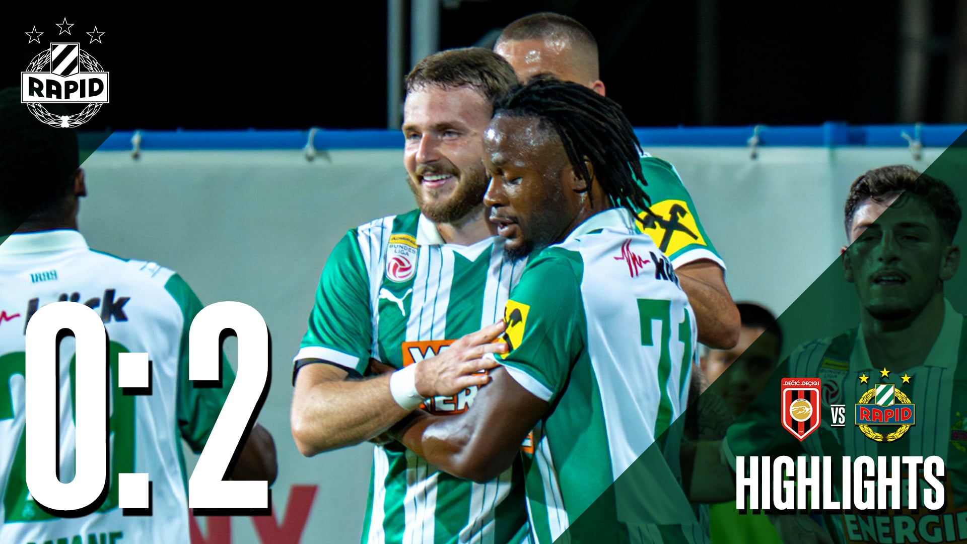 Highlights: FK Dečić Tuzi – SK Rapid