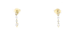 .25 ct. t.w. Multi-Shaped Lab-Grown Diamond C-Hoop Earrings in 18kt Gold Vermeil