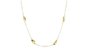 18kt Gold Vermeil Oval-Link Station Necklace