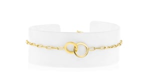 Italian 18kt Gold Vermeil Double-Circle Bracelet