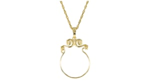 18kt Gold Over Sterling Scrolled Charm Holder Pendant