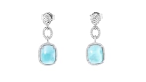 Larimar Drop Earrings in Sterling Silver