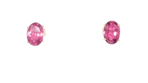 1.60 ct. t.w. Oval Pink Tourmaline Stud Earrings in 14kt Yellow Gold