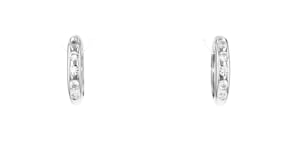 .50 ct. t.w. CZ Hoop Earrings in Sterling Silver