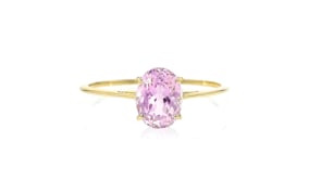 1.70 Carat Pink Kunzite Ring in 14kt Yellow Gold