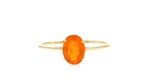Fire Opal Ring in 14kt Yellow Gold