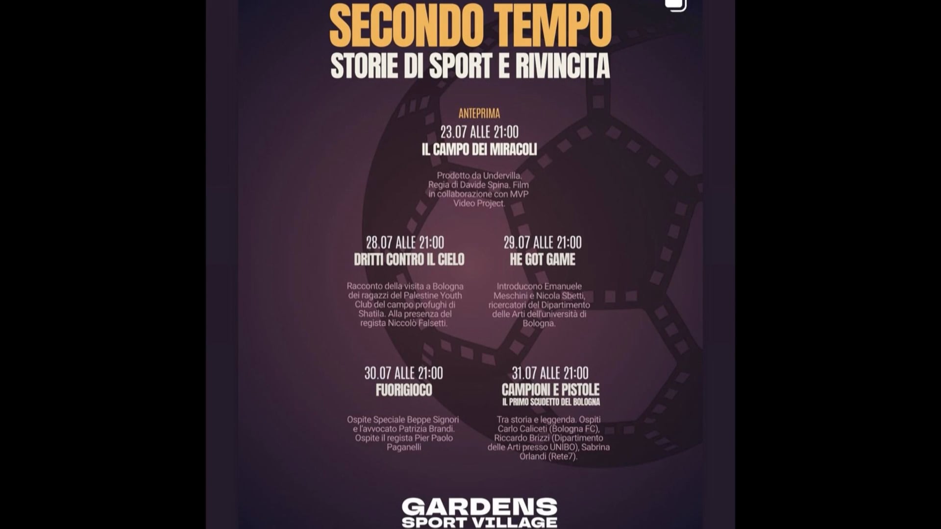 Il “Secondo tempo” ai Giardini Margherita