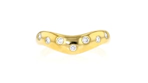 .20 ct. t.w. Lab-Grown Diamond Curved Ring in 18kt Gold Vermeil