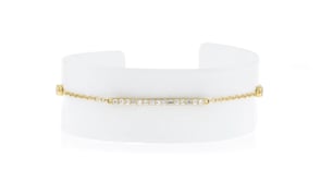 .25 ct. t.w. Lab-Grown Diamond Bar Cable-Chain Bracelet in 18kt Gold Vermeil