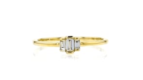 .16 ct. t.w. Lab-Grown Diamond Three-Stone Ring in 14kt Yellow Gold