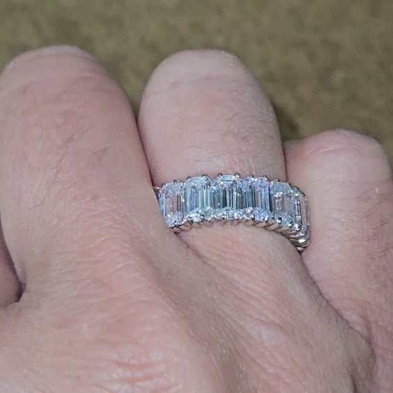 Asscher Cut Eternity Band (Approx. 8 Carat TCW)