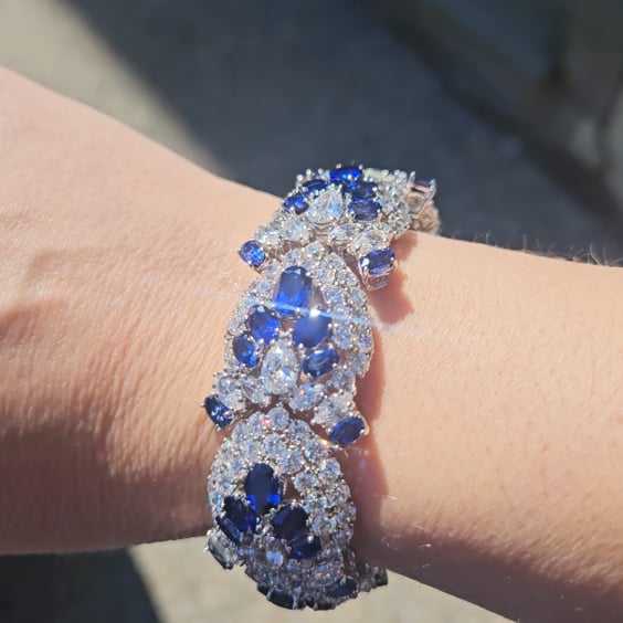 Wide Cluster Bracelet