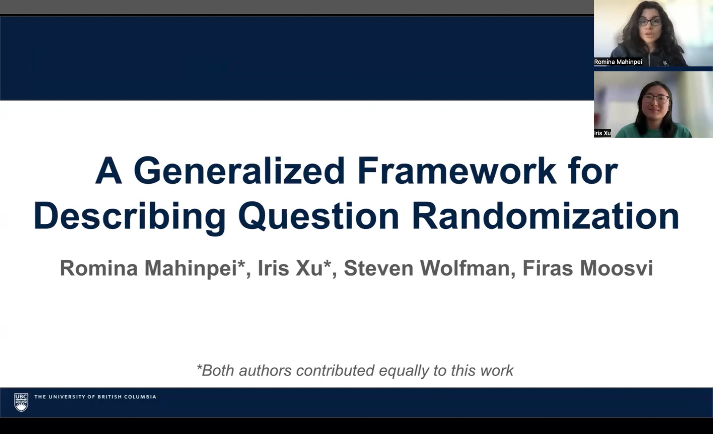 Question Randomization Framework - Presentation at ICER 2025