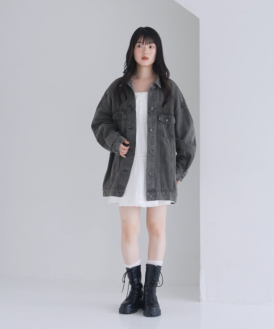 ジャケット・アウター Heather Denim Middle Jacket 予約】Denim Middle Jacket | [公式]ヘザー（Heather）通販