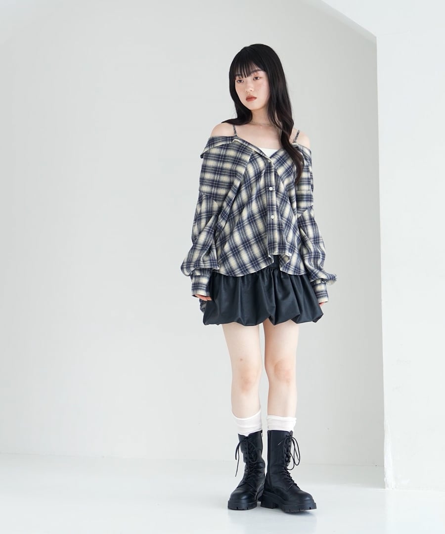 Heather chico セットアップ　チェックシャツ heather - Heather チェックセットアップの通販 by くまちゃん's