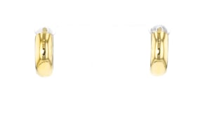 Sterling Silver and 18kt Gold Over Sterling Reversible Hoop Earrings