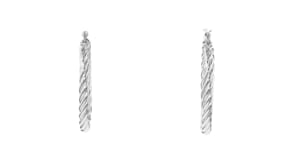 Sterling Silver Twisted Hoop Earrings
