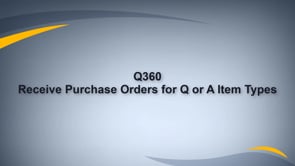 Receive a Purchase Order