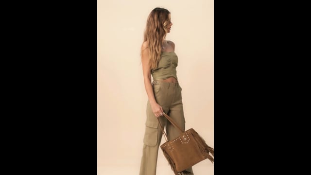 BLUSA TOMARA QUE CAIA GENEBRA VERDE MILITAR