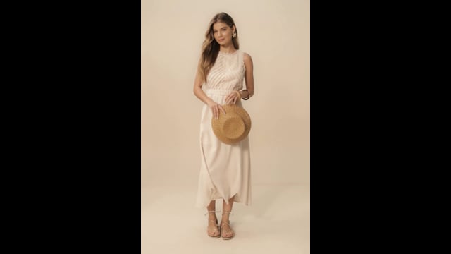 VESTIDO ACAPULCO MIDI AREIA