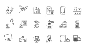 Animated Banking Icon Art Set, an Outline Icon by Prosymbols (Thumbnail 4 of 4)