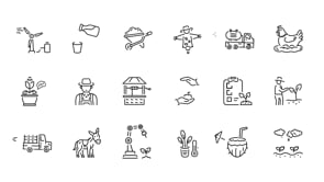 Animated Farm and Agriculture Icon, an Outline Icon by Prosymbols (Thumbnail 3 of 3)