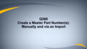 Create a Master Part Number